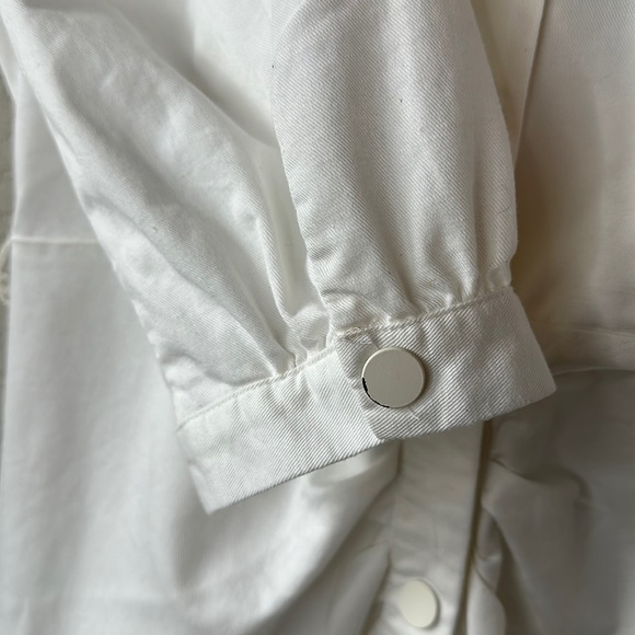 Zara Linen Blend V Neck Midi Dress Size XS - Picture 4 of 16